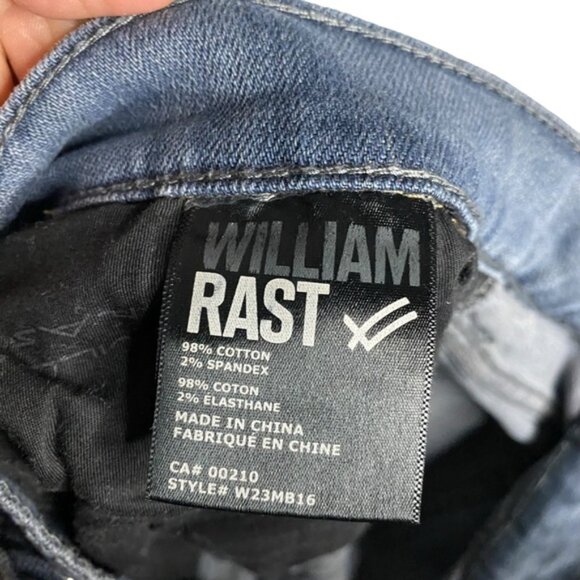 William Rast Men's Medium Indigo Button-Fly Straight Leg Jeans - Picture 5 of 11